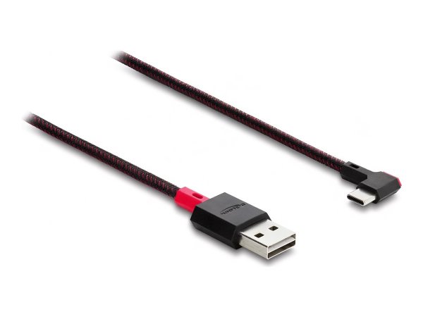 Delock Easy-USB 2.0 Kabel Typ-A Stecker zu USB Type-C gewinkelt links rechts - Cavo - Digitale/dati