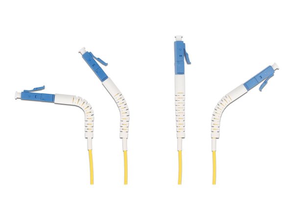 Delock Cavo in fibra ottica LC Duplex per LC Duplex monomodale OS2 angolato 5 m - 5 m - OS2 - LC - L