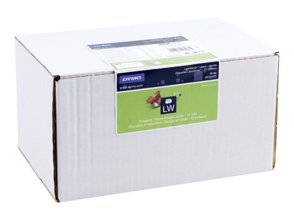 Dymo LW etichette per spedizioni grandi | 54 mm x 101 mm | 12 rotoli da 220 etichette facilmente sta