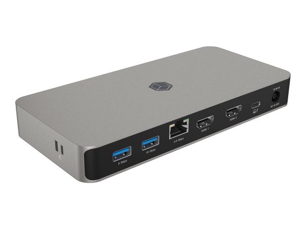 ICY BOX IB-DK2880-C41 - Cablato - USB4 - 100 W - 10,100,1000,2500 Mbit/s - Antracite - Nero - MicroS