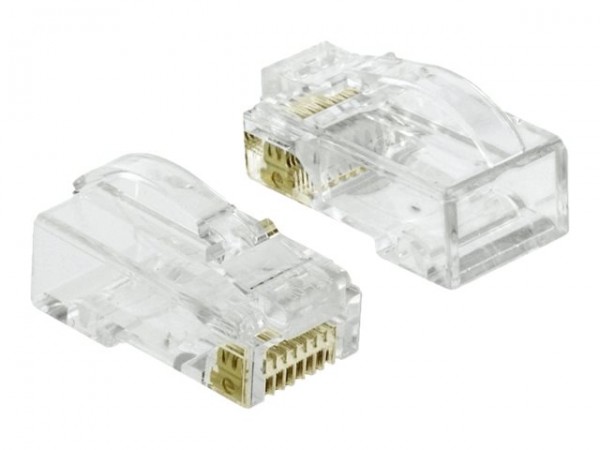 Delock 86473 - RJ-45 - Trasparente - Maschio - Dritto - Policarbonato - Cat6