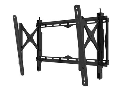 B-TECH Wandhalterung 650x400 -35kg bis 75''/pull-out/neig/schwarz - Accessori tft/lcd tv