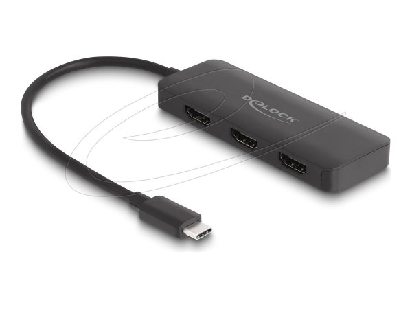 Delock USB Type-C Splitter DP Alt Mode zu 3 x HDMI MST 4K 60 Hz - Cavo - Digitale/dati