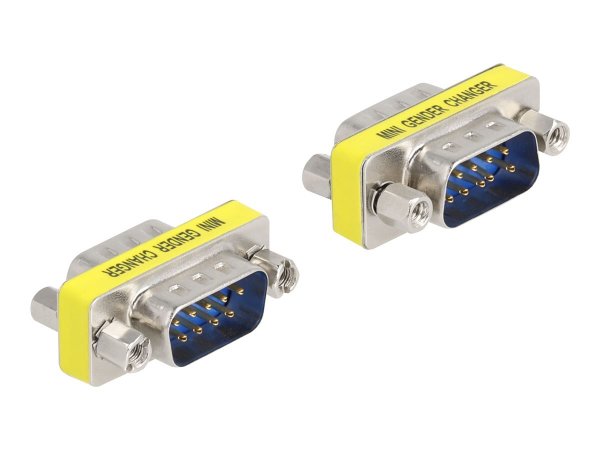Delock D-Sub da 9 pin Gender Changer da maschio a maschio (dadi) 2 pezzi - D-Sub 9 pin - D-Sub 9 pin