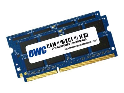OWC OWC8566DDR3S8GP - 8 GB - 2 x 4 GB - DDR3 - 1066 MHz - 204-pin SO-DIMM
