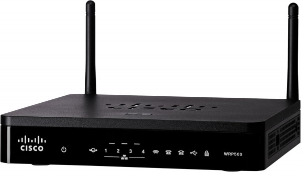 CISCO SYSTEMS Router WRP500 Dual-band 5 GHz Gigabit Ethernet 4 Porte LAN / 2 Porte RJ-11 / USB 2.0