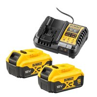 DEWALT DCB1104P2-QW Set charger DCB1104+ 2 batteries DCB184 5 Ah - Caricabatteria