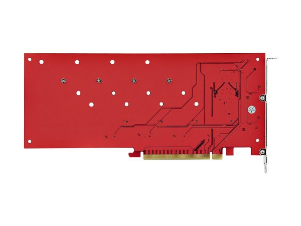 StarTech.com QUAD-M2-PCIE-CARD-B - PCIe - M.2 - PCIe 4.0 - Rosso - 4353192 h - 7,8 Gbit/s