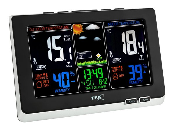 TFA Spring - Wetterstation - kabellos - Schwarz