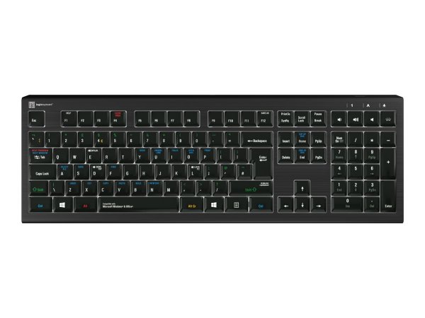 Logickeyboard ASTRA 2 - Full-size (100%) - Cablato - USB - Tasto con meccanismo a forbici - QWERTY -