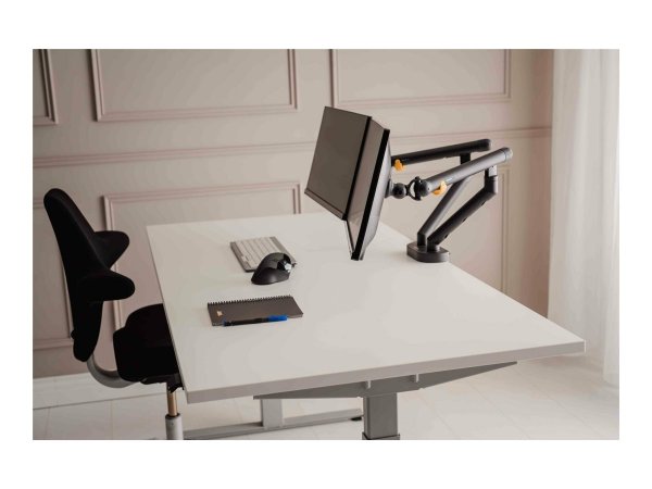 Bakker Be Flexible Dual Monitorarm Dark Grey