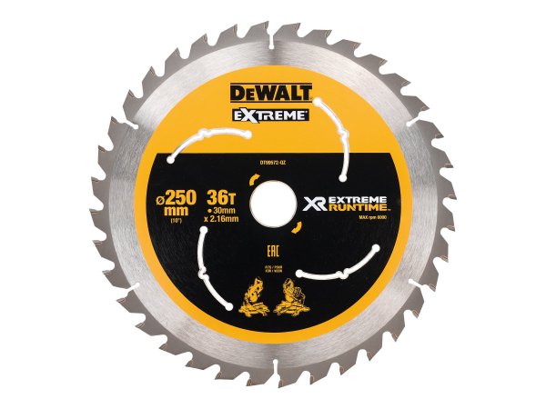 DEWALT DT99572-QZ - Legno - 25 cm - 3 cm - Punta a carburo di tungsteno (TCT) - 1,6 mm - 6000 Giri/m