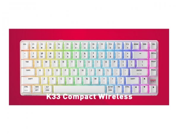 Cherry K33 Compact FS Wireless Keyboard white F - Tastiera - 83 tasti