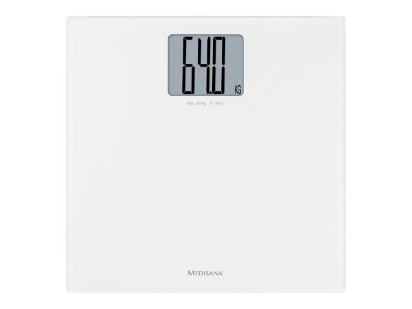 Medisana GmbH Medisana PS 470 - Bilancia pesapersone elettronica - 250 kg - 100 g - Bianco - kg - lb