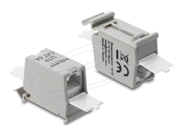 Delock RJ45 Kupplung Cat.6A Buchse zu mit Staubschutzklappe für - Rete - CAT 6a