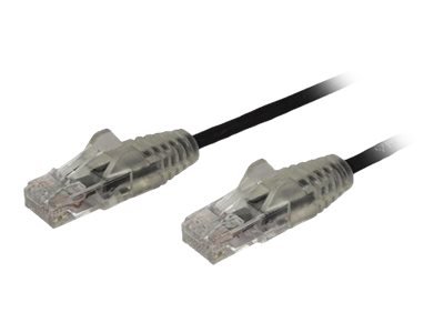 StarTech.com Cat6 Cable - Black Slim Patch Cord - Snagless - LSZH CAT 6 - Cavo - Rete