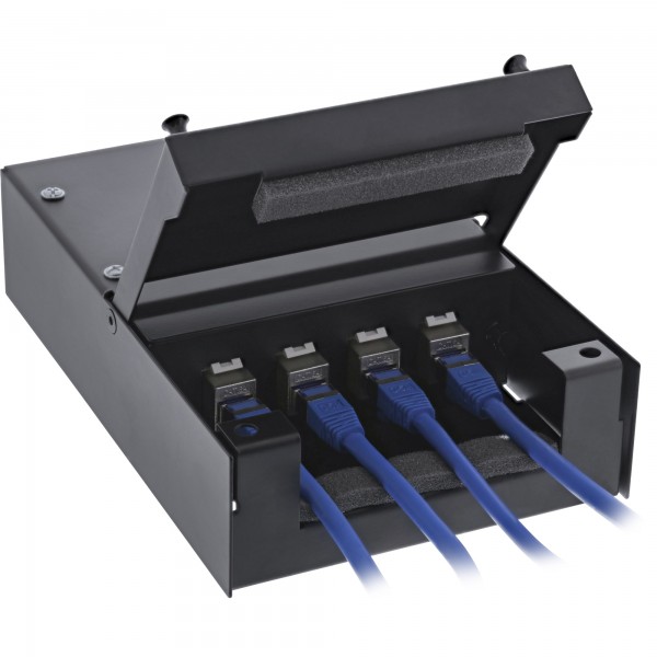 InLine Surface Mount Box per chiave di volta 4x RJ45 - nero