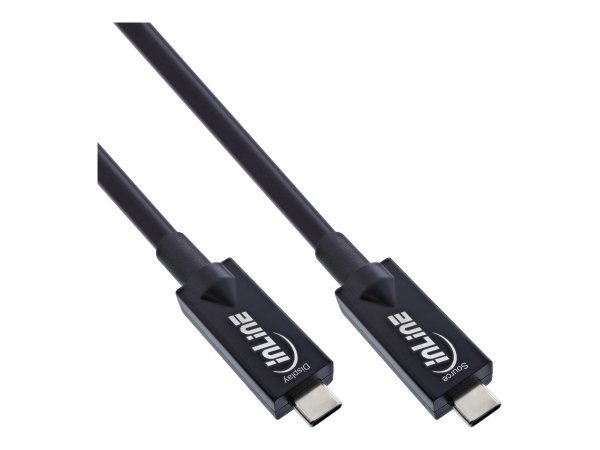 InLine Cavo USB 3.2 Gen.2 AOC - USB-C maschio/maschio - nero - 15 m