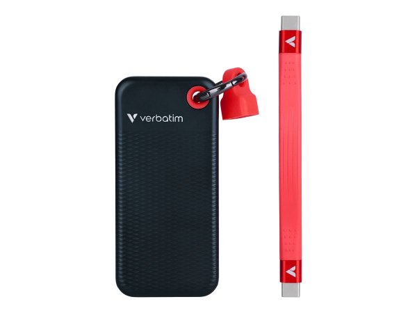 Verbatim Pocket - SSD - 1 TB - Schlüsselanhänger mit Kabelanschluss - extern (tr...