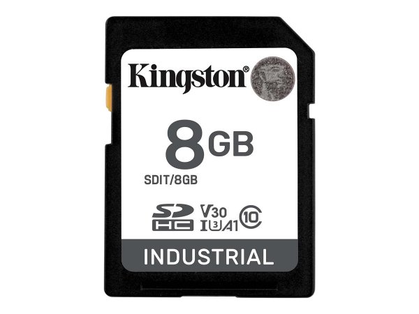Kingston 8G SDHC Industrial pSLC - 8 GB - SDXC - Classe 10 - UHS-I - 100 MB/s - 80 MB/s