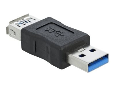 Delock Adattatore USB 3.0 Tipo-A maschio per Tipo-A femmina Data Blocker - USB 3.0 - USB 3.0 - Nero