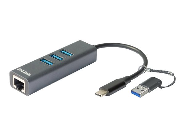 D-Link DUB-2332 - Cablato - USB tipo-C - 10,100,1000 Mbit/s - IEEE 802.3 - IEEE 802.3ab - IEEE 802.3