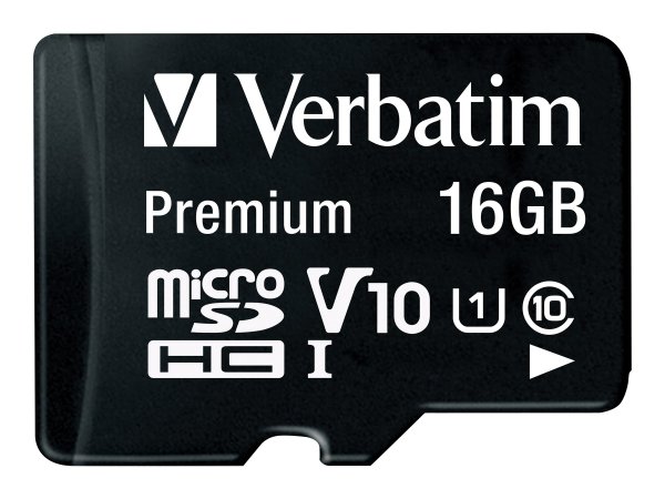 Verbatim Premium - 16 GB - MicroSDHC - Classe 10 - 10 MB/s - 10 MB/s - Nero
