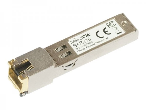 MikroTik S+RJ10 - 10000 Mbit/s - SFP+ - SFP+ - 200 m - Metallico - 1 pz