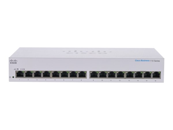 Cisco CBS110 - Non gestito - L2 - Gigabit Ethernet (10/100/1000) - Full duplex - Montaggio rack - 1U