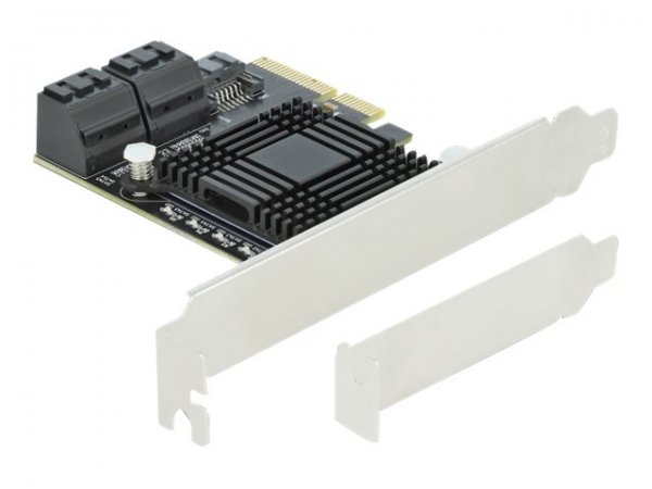 Delock Scheda PCI Express x4 SATA a 5 porte - Fattore di forma a basso profilo - PCIe - SATA - 6 Gbi