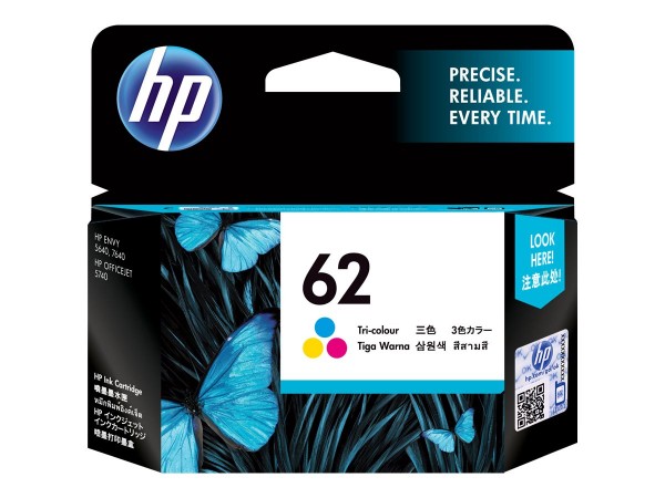HP 62 Tri-color Ink Cartridge - Originale - Inchiostro a base di pigmento - Ciano - Magenta - Giallo