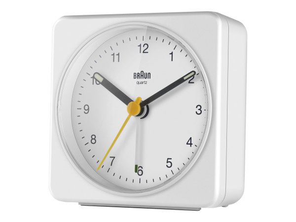 Braun BC03W - Sveglia al quarzo - Rettangolo - Bianco - Buzzer - Analogico - Batteria