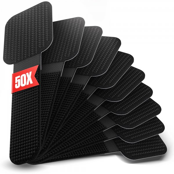 Label-the-cable LTC Kletthalter Pro Wall 50er Set selbstklebend schwarz