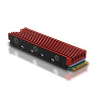 AXAGON CLR-M2 - Dissipatore di calore/Radiatore - Nero - Rosso