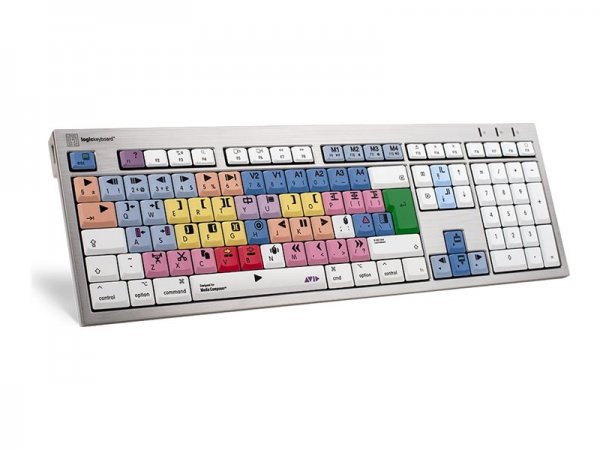 Logickeyboard LKB-MCOM4-CWMU-UK - Full-size (100%) - Cablato - USB - Interruttore a chiave meccanica