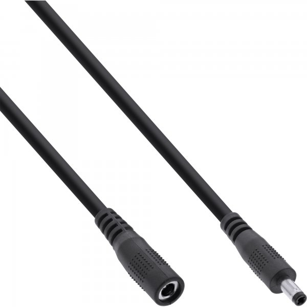 InLine Cavo di prolunga DC - maschio/femmina 4,0x1,7mm - AWG24 - nero - 1m