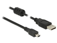 Delock 1.5m - USB 2.0-A/USB 2.0 Mini-B - 1,5 m - USB A - Mini-USB B - USB 2.0 - Maschio/Maschio - Ne