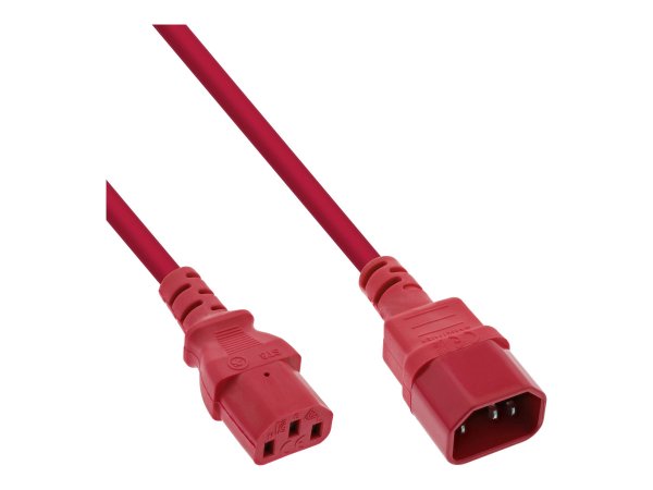 InLine Prolunga elettrica - da C13 a C14 - rosso - 0,5m