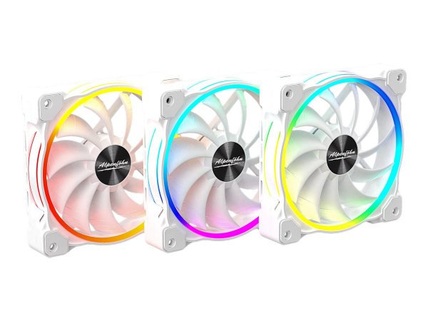 Alpenföhn Wing Boost 3 ARGB High Speed - White Edition - Gehäuseluefter - 120 mm - Case fan - 36,8 d