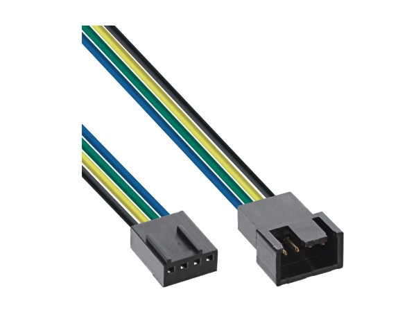 InLine Cavo alimentazione ventole 4pin Fan M - 4pin Fan F - tachimetrico - 0,70m