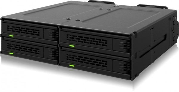 Icy Dock MB324V4P-B - ExpressCage - 4-Bay 15?mm U.2/U.3 SSD Wechselrahmen für 5