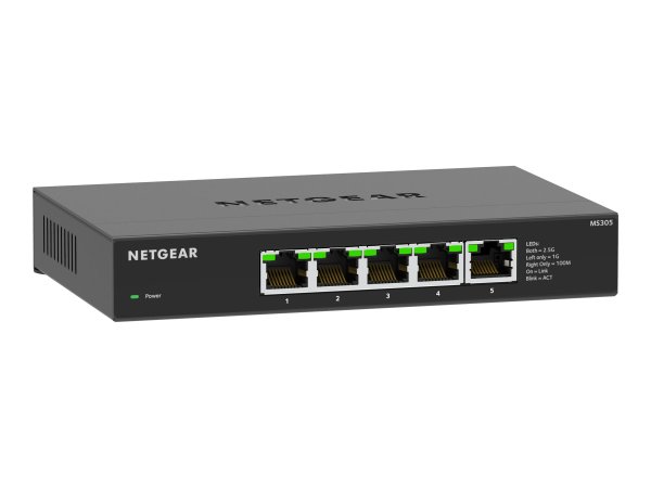 Netgear MS305-100EUS - Non gestito - 2.5G Ethernet (100/1000/2500) - Full duplex - Montabile a paret