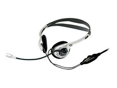 Conceptronic Auricolari stereo - Cuffia - Padiglione auricolare - Ufficio/Call center - Nero - Argen