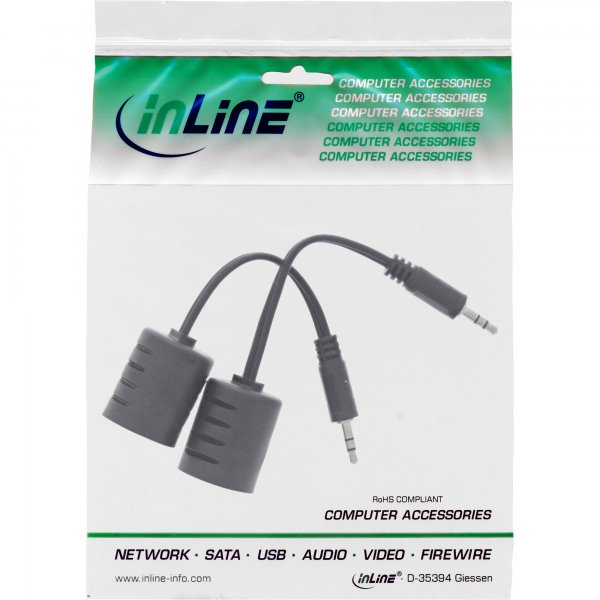 InLine Jack 3,5mm Audio extender passivo via Lan RJ45 - 50m Max. Conf. 2pz