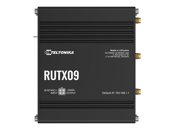 Teltonika RUTX09 - WAN Ethernet - Slot per scheda SIM - Alluminio
