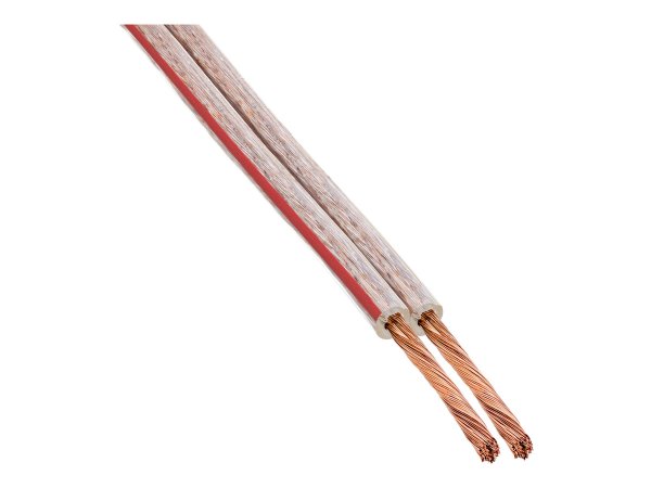 InLine Cavo per altoparlanti - 2x2,5mm² - CCA - trasparente - 50m