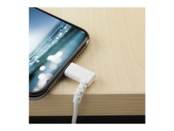 StarTech.com Cable - White Angled Lightning to USB - Cavo - Digitale/dati