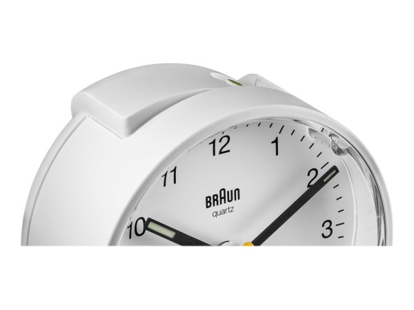 Braun BC01W - Sveglia al quarzo - Rotondo - Bianco - Analogico - Batteria - Stilo AA