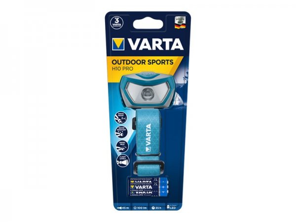 Varta 16650 101 421 - Torcia a fascia - Colore acqua - Acrilonitrile butadiene stirene (ABS) - Polic