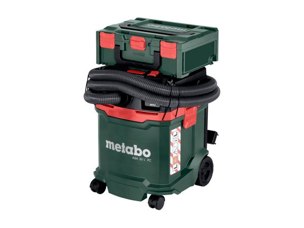 Metabo ASA 30 L PC - 1200 W - Aspiratore a cilindro - Secco e bagnato - 30 L - 78 dB - Nero - Verde
